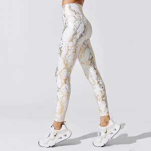 OEM 2020 Snake Printed Leggings Shiny High Waist Yoga Gym Workout Leggings For Women