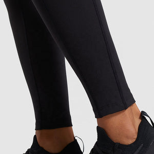 Custom Printed New Arrival Women Plain Cotton Ankle Length Black Leggings