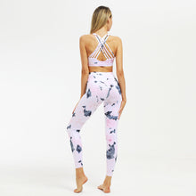 Load image into Gallery viewer, New Floral Printed Yoga Sets Fitness Clothing High Waist Leggings Padded Sports
