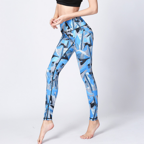 Custom Activewear Printed Leggings High Waist Sport Fitness Pants For Women