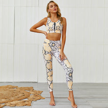Load image into Gallery viewer, Wholesale And Custom Logo Women High Waist Fitness Snake Printed Python Printing  Leggings