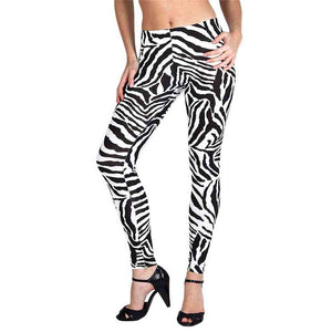 Womens Leggings Zebra Sublimated Print Full Length Ladies Trouser Yoga Fitted Pant / Yoga Legging / Legging