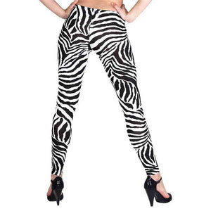 Womens Leggings Zebra Sublimated Print Full Length Ladies Trouser Yoga Fitted Pant / Yoga Legging / Legging