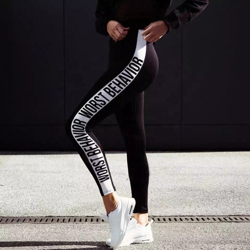 Custom Print Leggings Patchwork Women Workout Elastic Pant Female Fitness Leggings