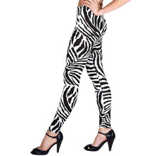 Load image into Gallery viewer, Womens Leggings Zebra Sublimated Print Full Length Ladies Trouser Yoga Fitted Pant / Yoga Legging / Legging