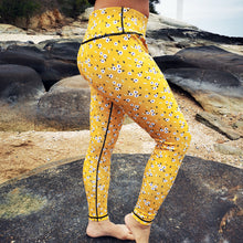 Load image into Gallery viewer, Cute Floral Yellow Background Design Factory To Customer Price Leggings 106530813
