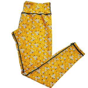 Cute Floral Yellow Background Design Factory To Customer Price Leggings 106530813