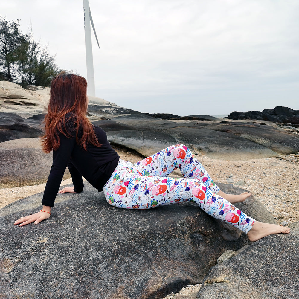 Pink and Black Stripes Fur Print Yoga Leggings For Women – Nova Jade  Cosmetics