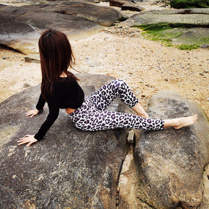High Waisted Leggings Leopard Digital Printed Sublimated Leggings Full-Length Workout Yoga Tights